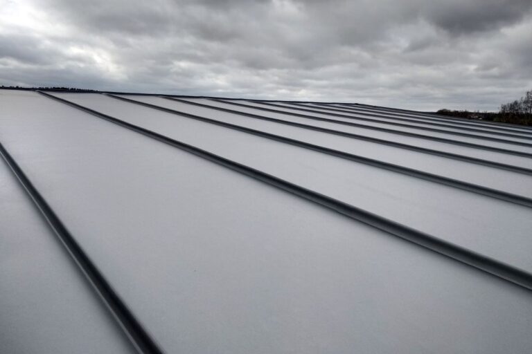 charcoal gray metal roof